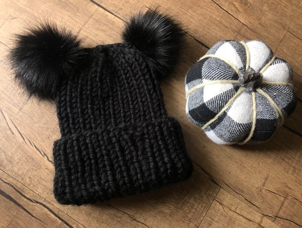 Image of Chunky Double Pom Beanie 