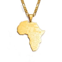Image 2 of AFRICAN FLAG NECKLACE 