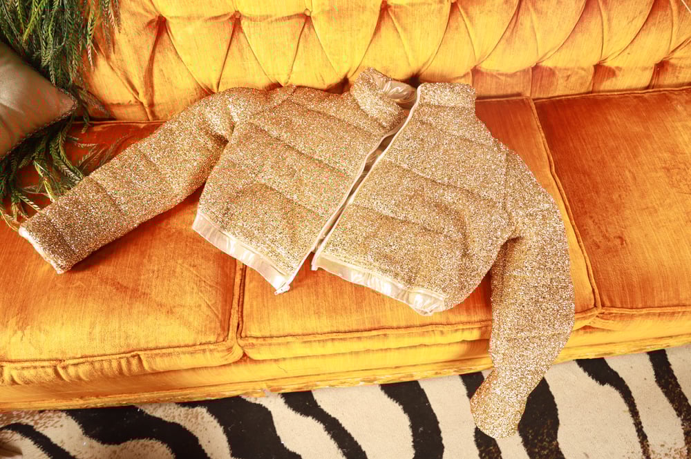 Image of Gold Dust Puffer Coat