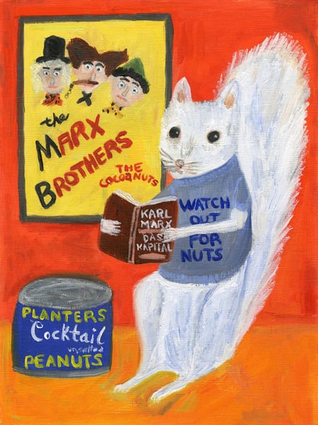 Image of Watch out for nuts! Limited edition print.