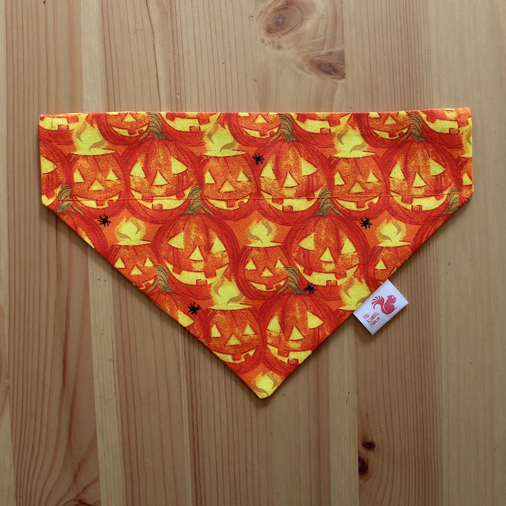 Image of Halloween pumpkins dog & cat bandana