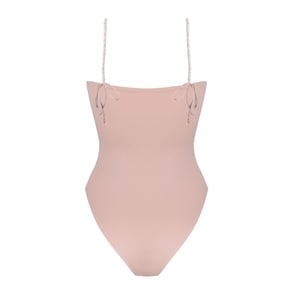 Image of THE CLASSY NUDE PEARLS ONEPIECE