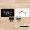 Hubby Wifey (with heart) Couple Bath Mats