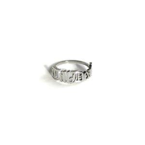 Image of Till Death stainless steel script ring