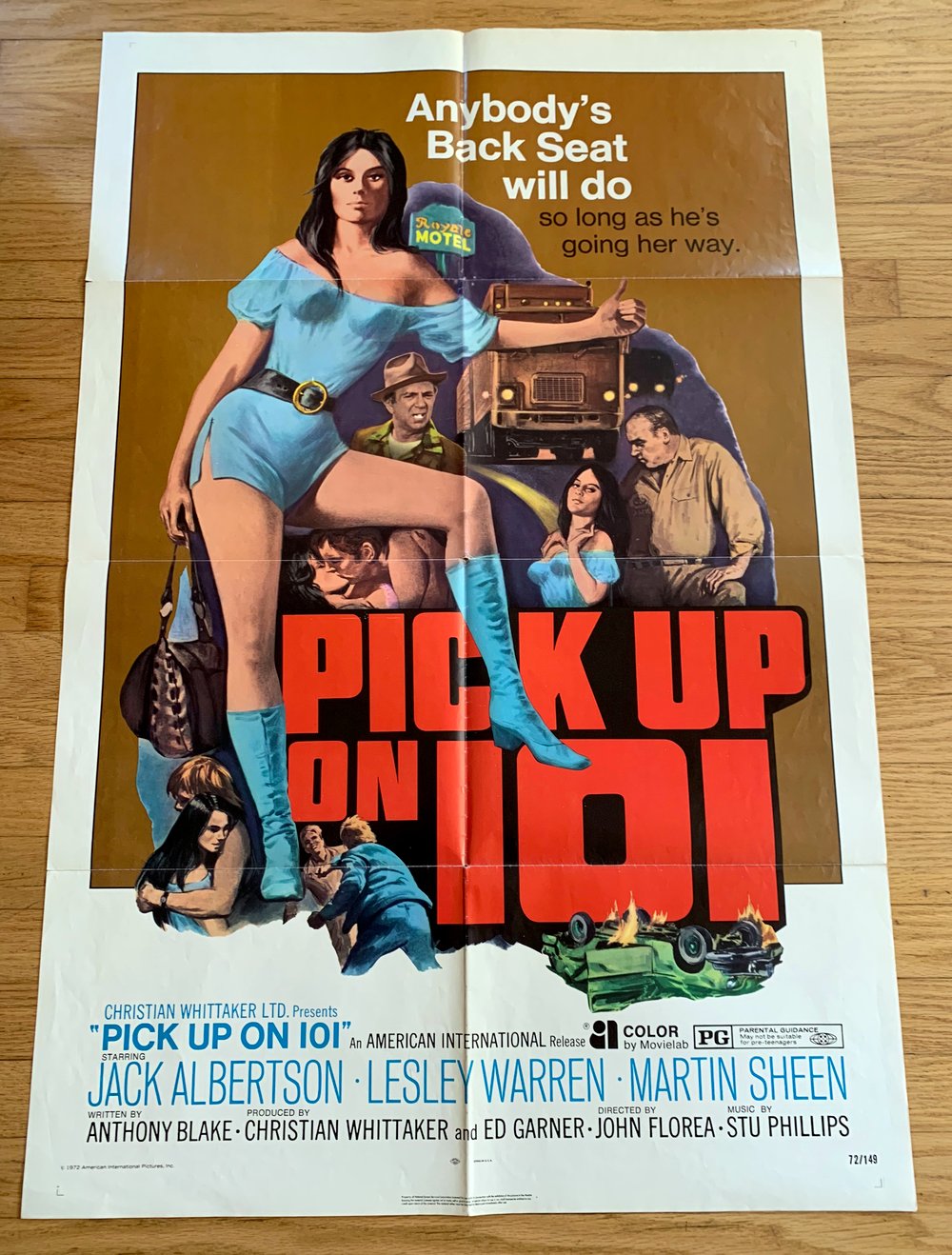 1972 PICK UP ON 101 Original U.S. One Sheet Movie Poster