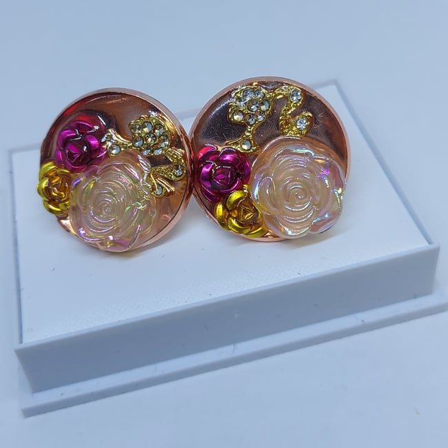 PRE-ORDER flower girl earrings | rose gold