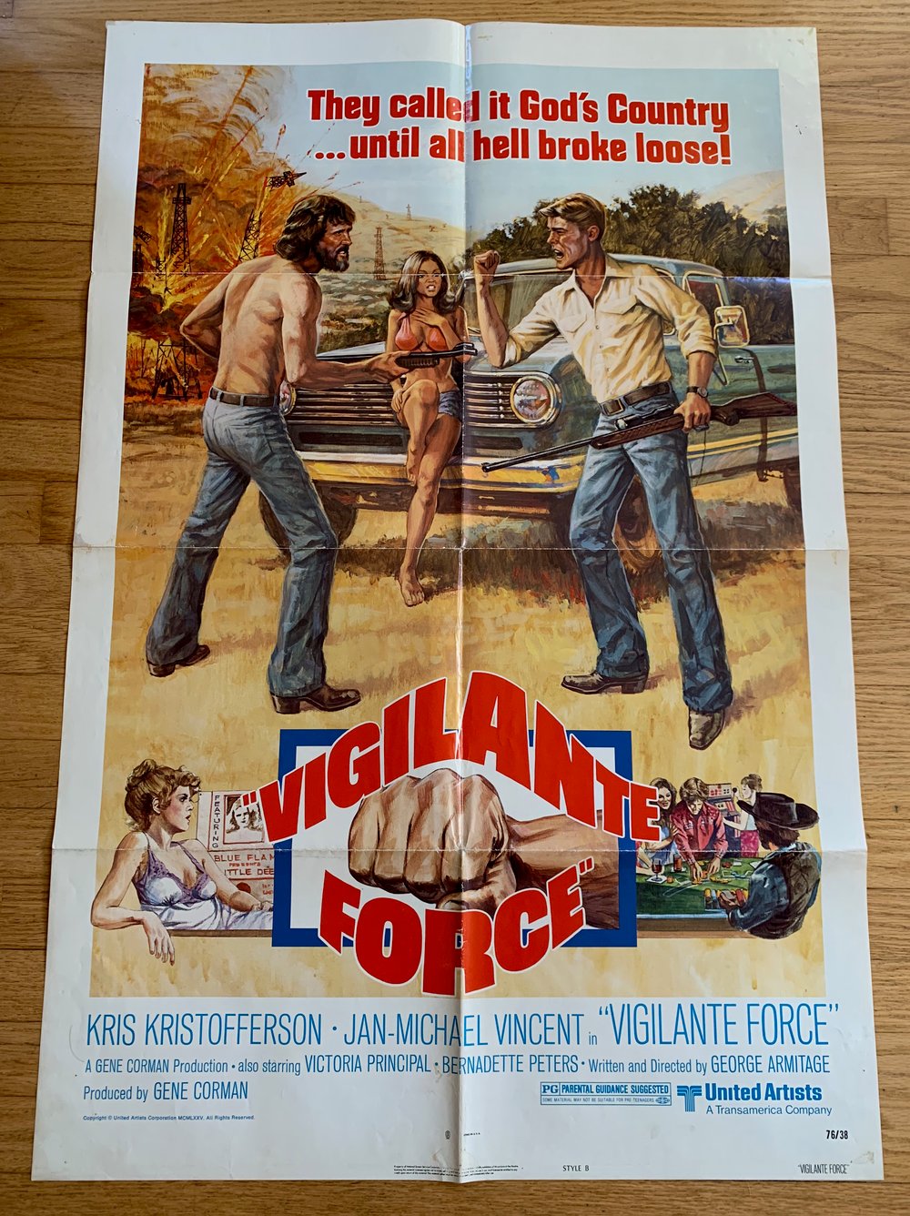 1976 VIGILANTE FORCE Style B Original U.S. One Sheet Movie Poster