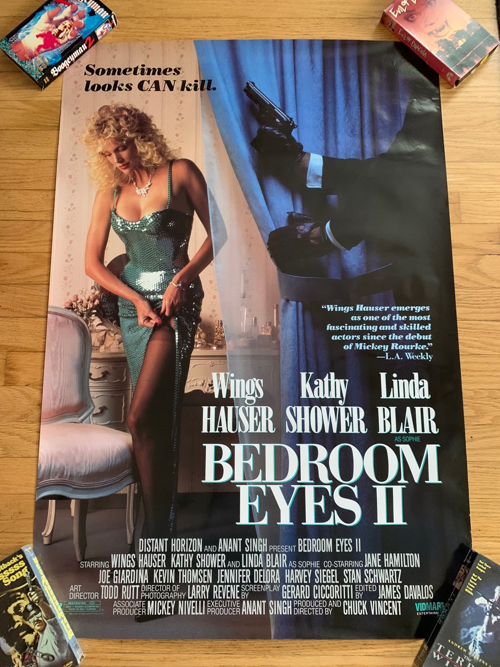 1991 BEDROOM EYES II Original Vidmark Entertainment Promotional Home Video Movie Poster