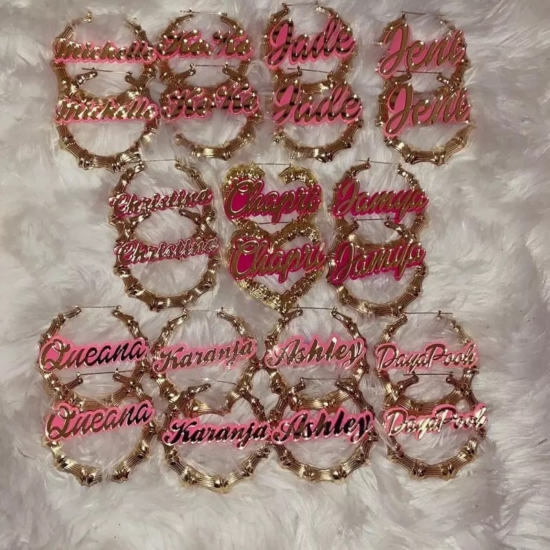 Customized Bamboo Earrings 