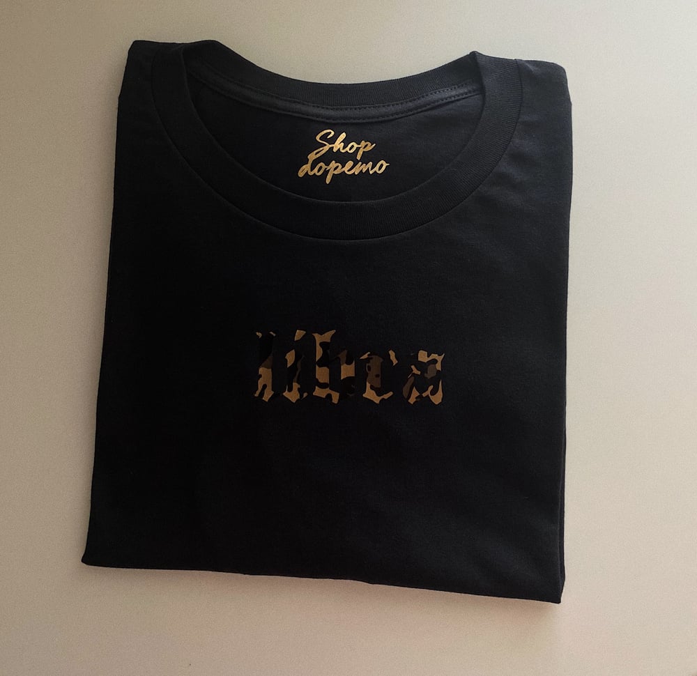 Image of LEOPARD PRINT ZODIAC TEE