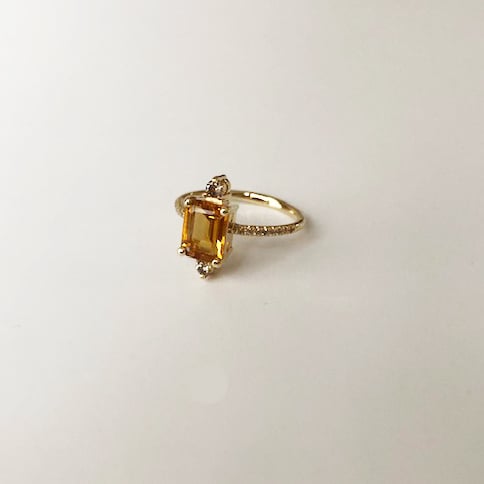 Image of Sparkling Citrine Ring 