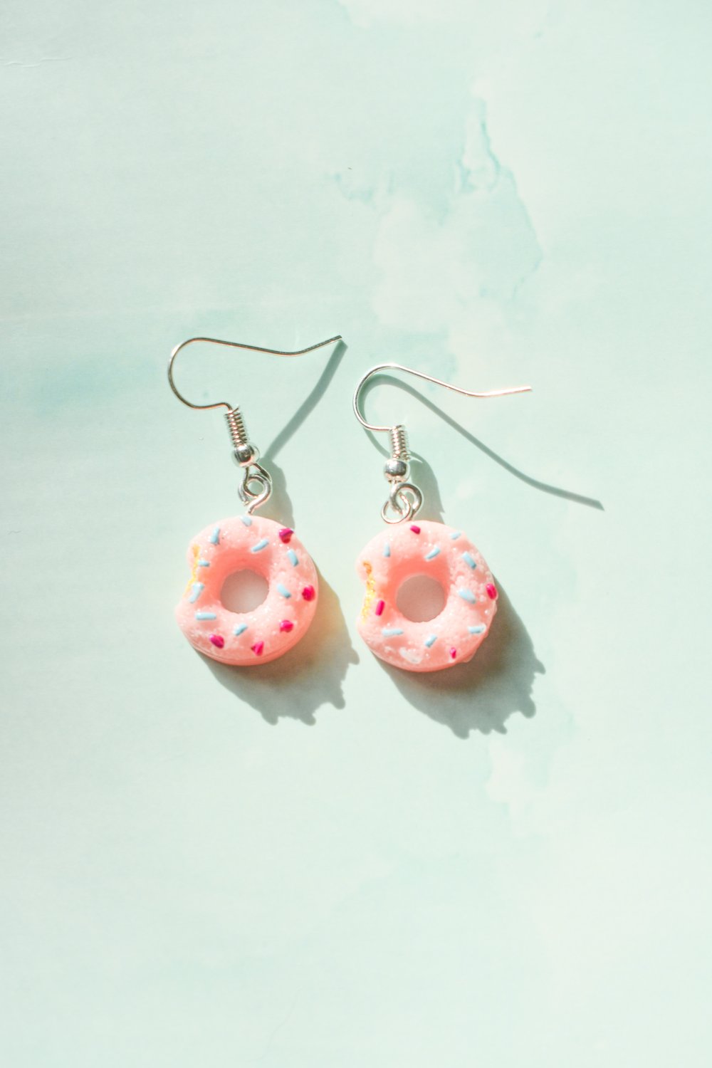 Image of Pink Donut Hook Earrings