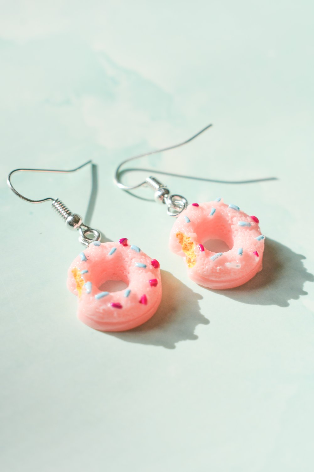 Image of Pink Donut Hook Earrings