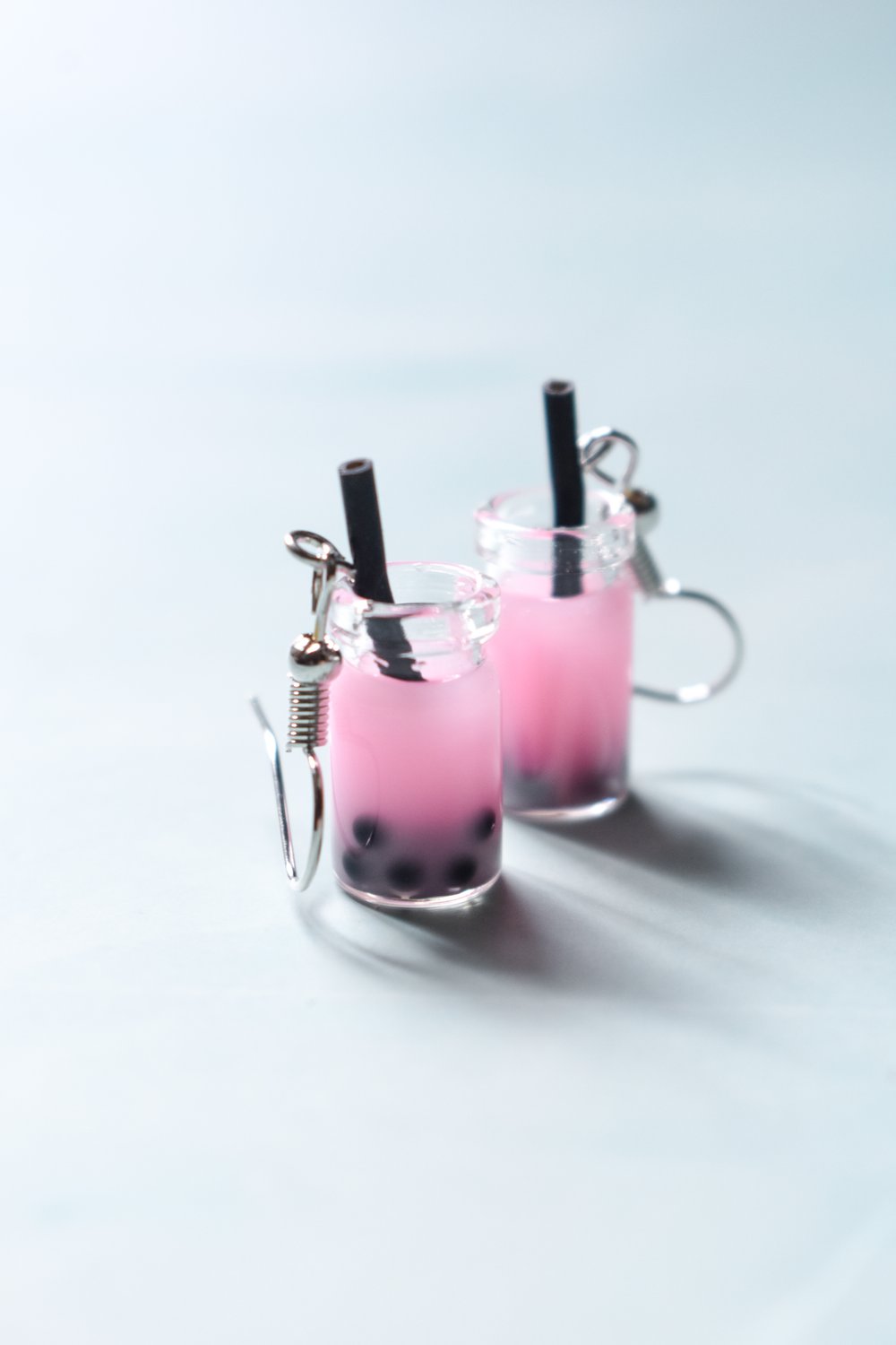 Image of Pink Boba Hook Earrings