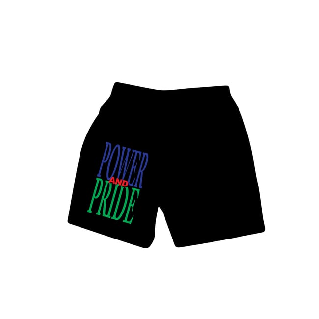 Power & Pride Black Shorts w Pockets
