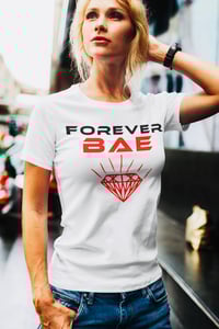Image 1 of ICANIAM “FOREVER BAE STARLIGHT” TEE WHITE