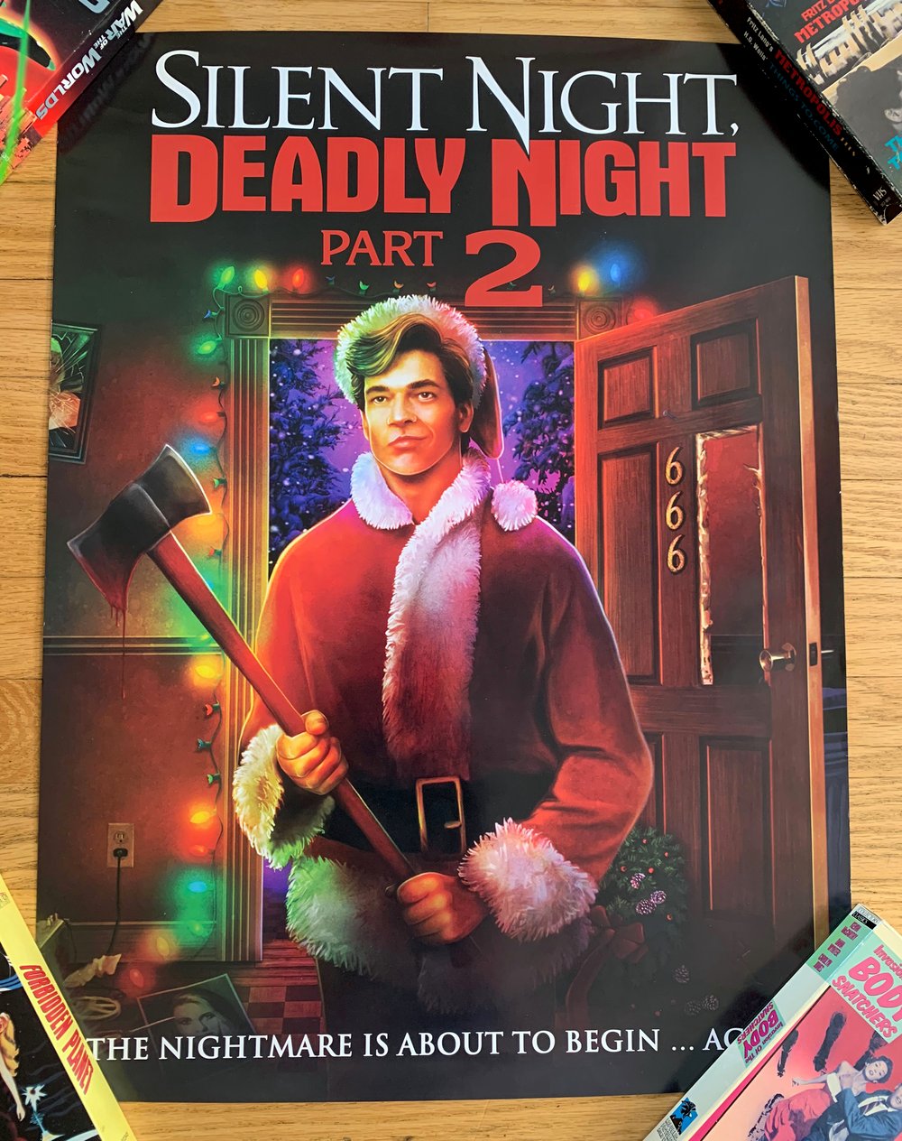 SILENT NIGHT DEADLY NIGHT PART 2 Limited Edition Scream Factory Lithograph Poster
