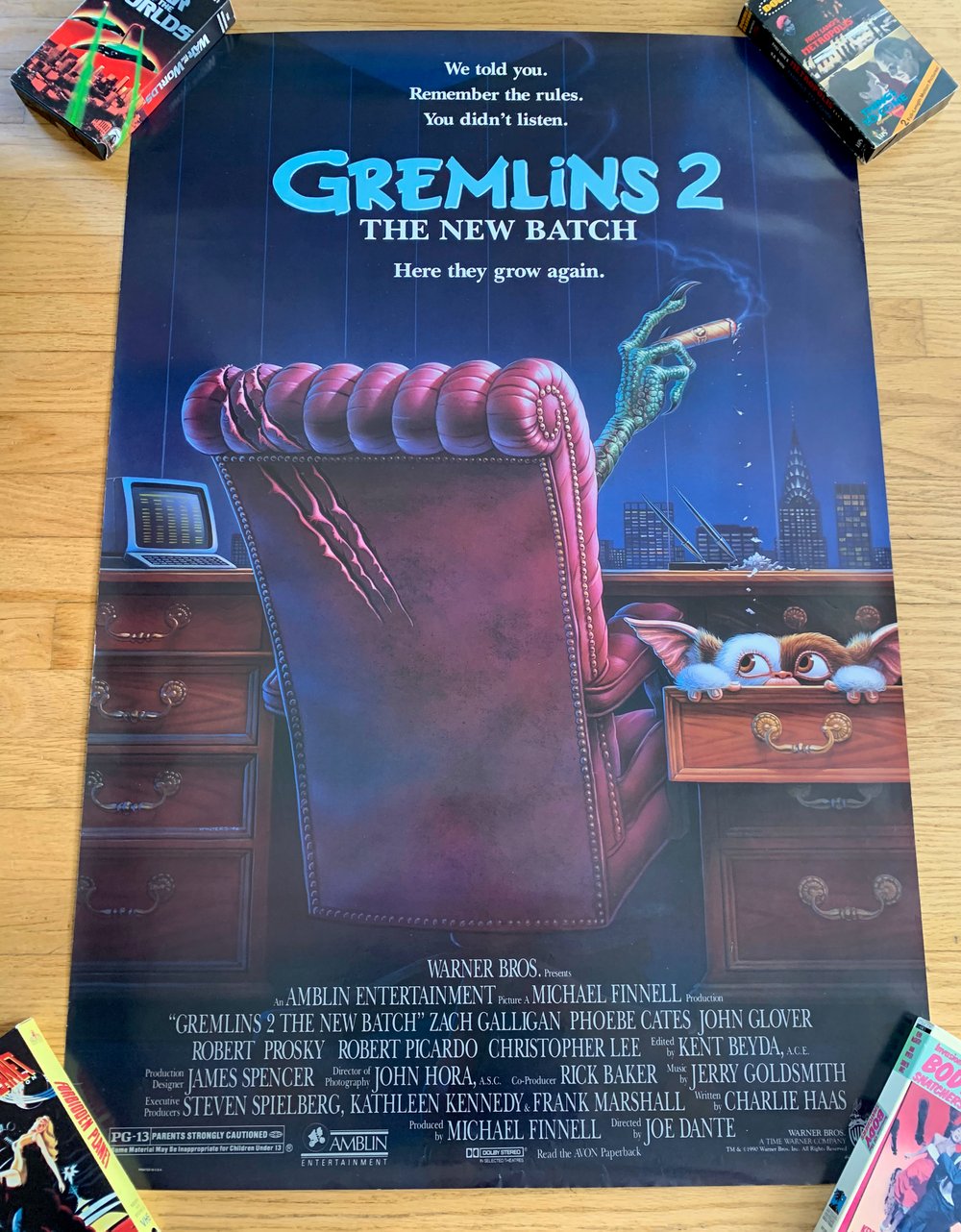 1990 GREMLINS 2: THE NEW BATCH Original U.S. One Sheet Movie Poster