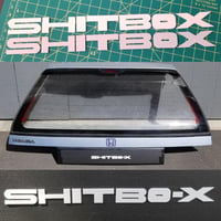 Image 1 of SHITBOX Emblem - EF Civic / CRX Raised Letter Font