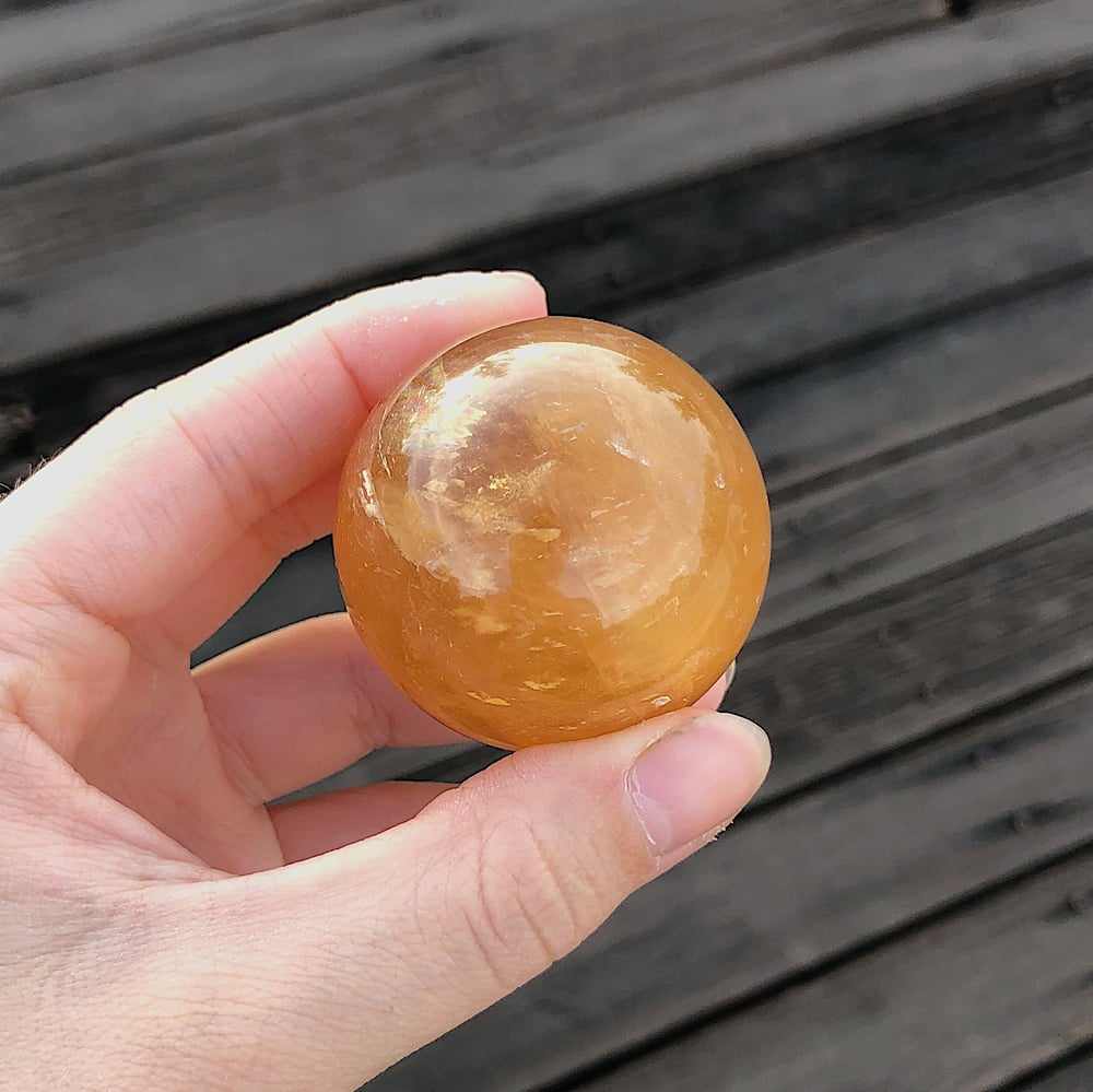 Image of Honey Calcite Sphere (Medium)
