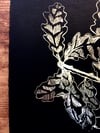 Tinctures, blackbird singing - gold foil screenprint
