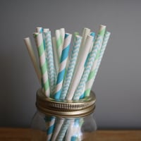 Image 1 of Little Boy Blue Party Straws