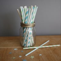 Image 2 of Little Boy Blue Party Straws