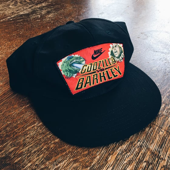 Image of Original 1993 Nike Barkley Vs. Godzilla SnapBack Hat.