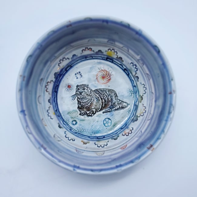Small Otter Porcelain Dish