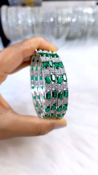 Image 1 of 4 Pieces American Diamond Bangles Set_GPB_1236
