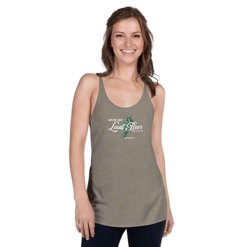 I Helped Save Local Beer Women's Racerback Tank