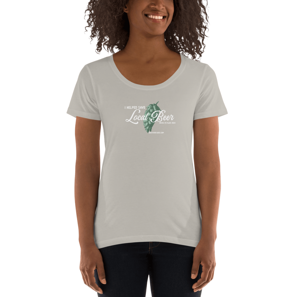 I Helped Save Local Beer Ladies Scoopneck T-Shirt