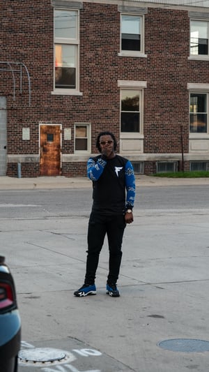 Image of Blue & Black F Long Sleeve 