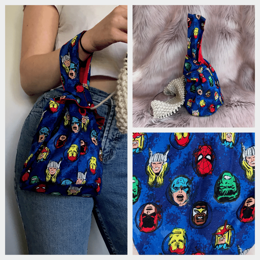 Image of *CLEARANCE* Knitting / Crochet Project Bag - Superheroes