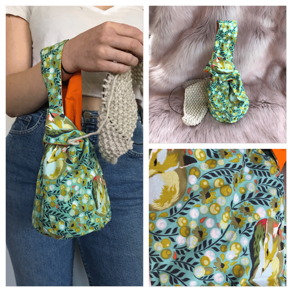 Image of *CLEARANCE* Knitting / Crochet Project Bag - Foxes 