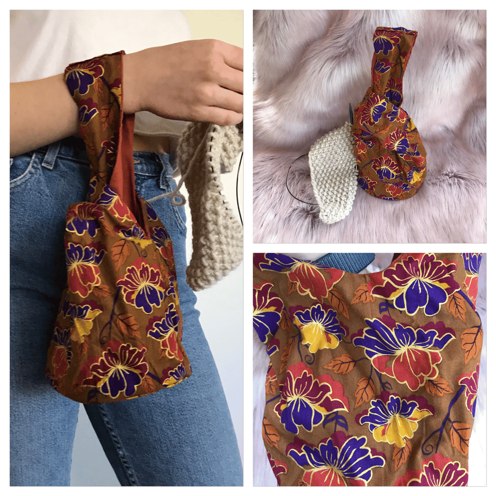 Image of *CLEARANCE* Knitting / Crochet Project Bag - Flowers