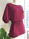 Holly Stalder Double Cotton Gauze Blouse with braided belt 