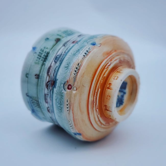 Woodfired Mandala Tea Cup