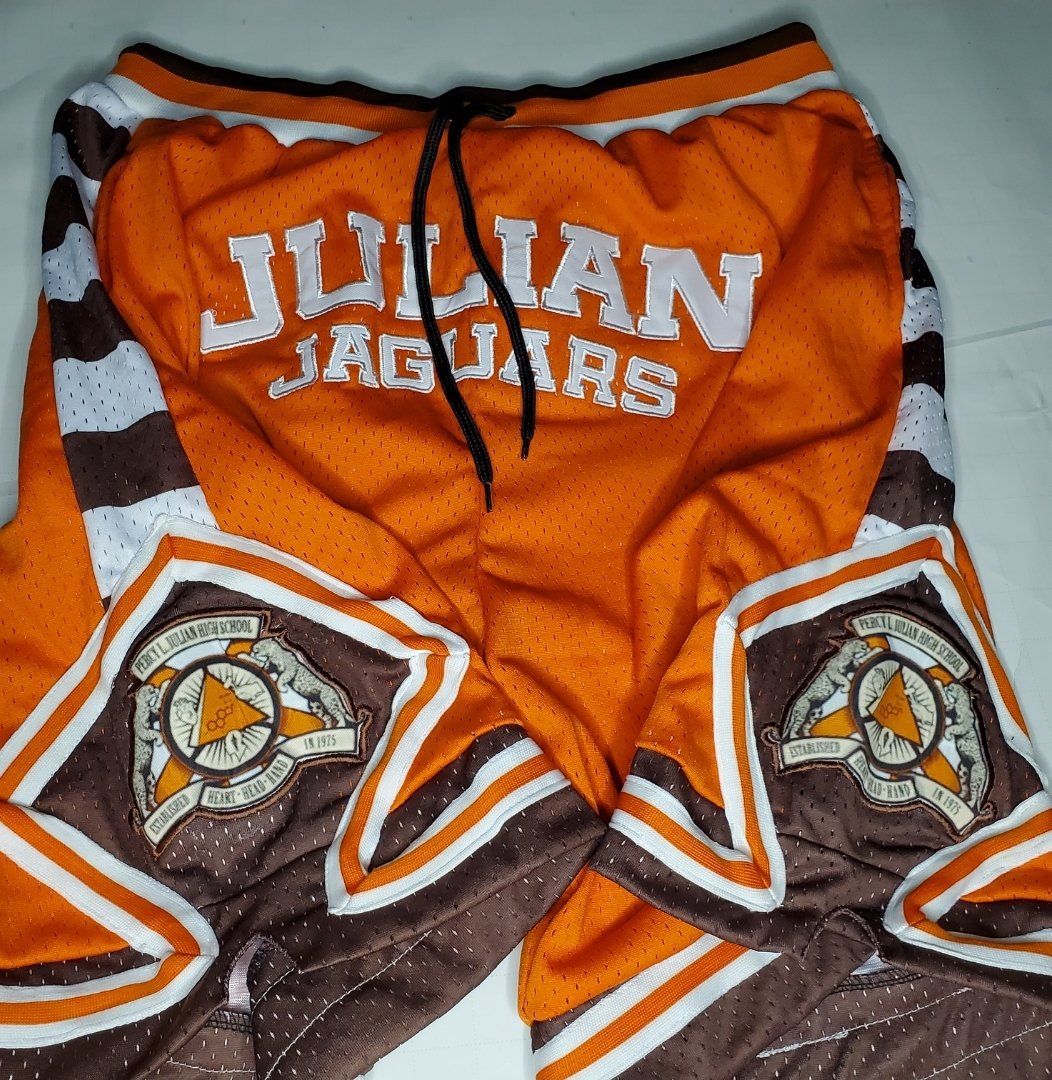 JULIAN JAGUARS MENS MESH BASKETBALL SHORTS. FULLY EMBROIDERED ...