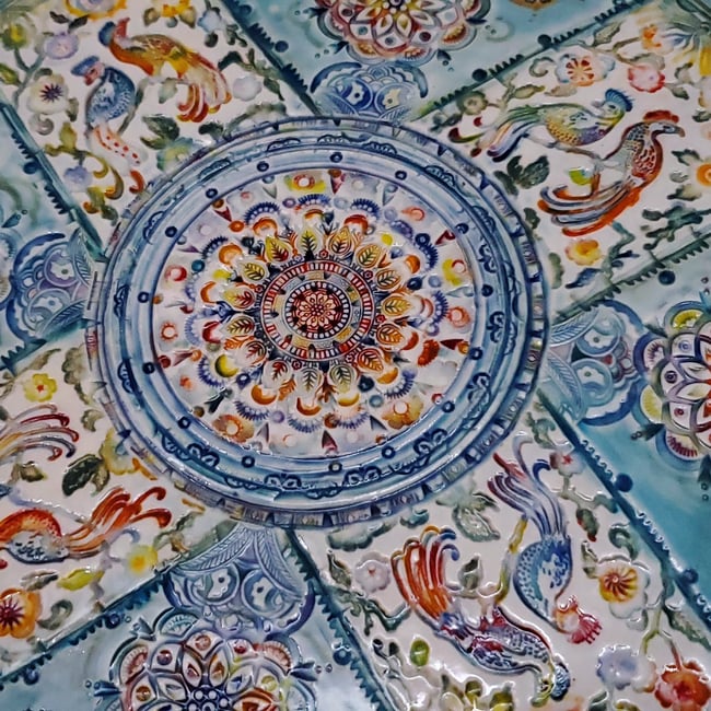 Exotic Bird Porcelain Platter 