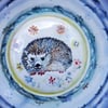 Hedgehog Handpainted Porcelain Dish