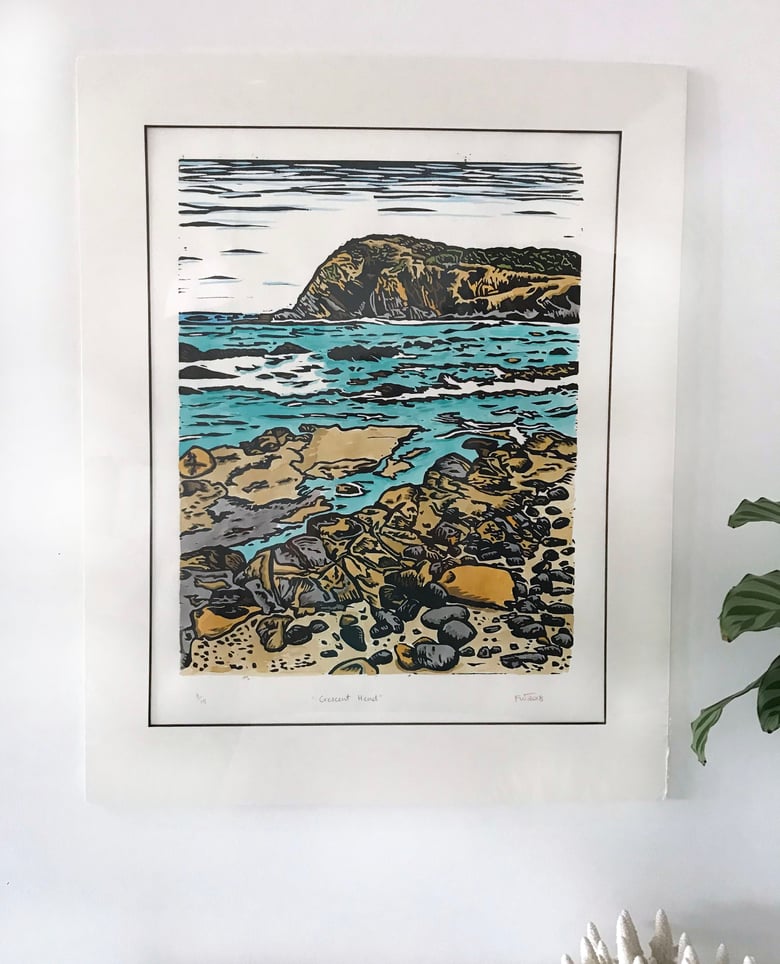 Image of "Crescent Head" 2018 - hand coloured