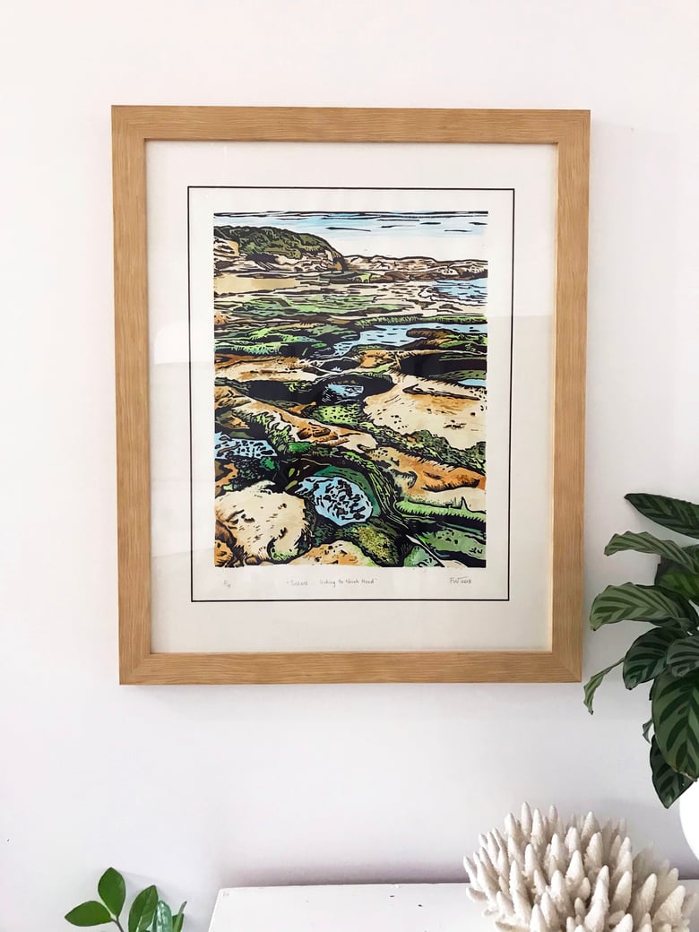 Image of "Soldier's....looking to Norah Head"  2018 - Hand coloured