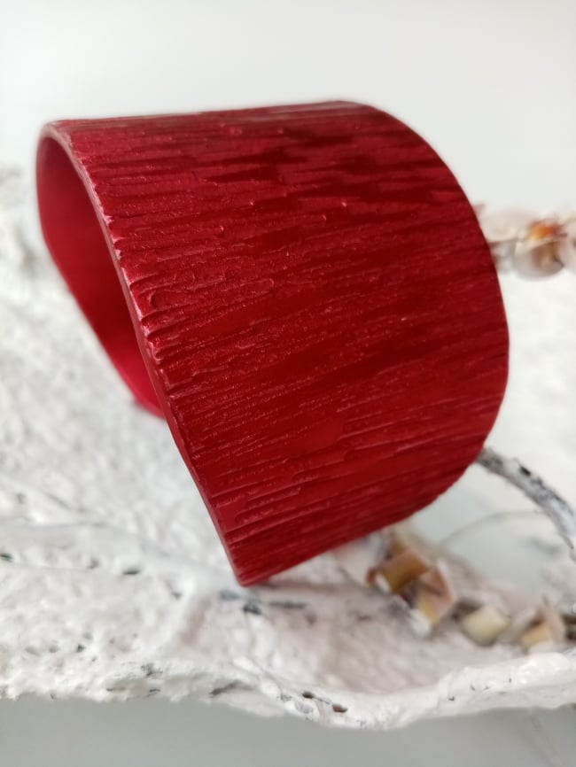 Pulsera Rallada Roja