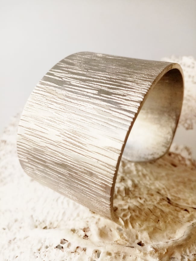 Pulsera  Rallada Plateada