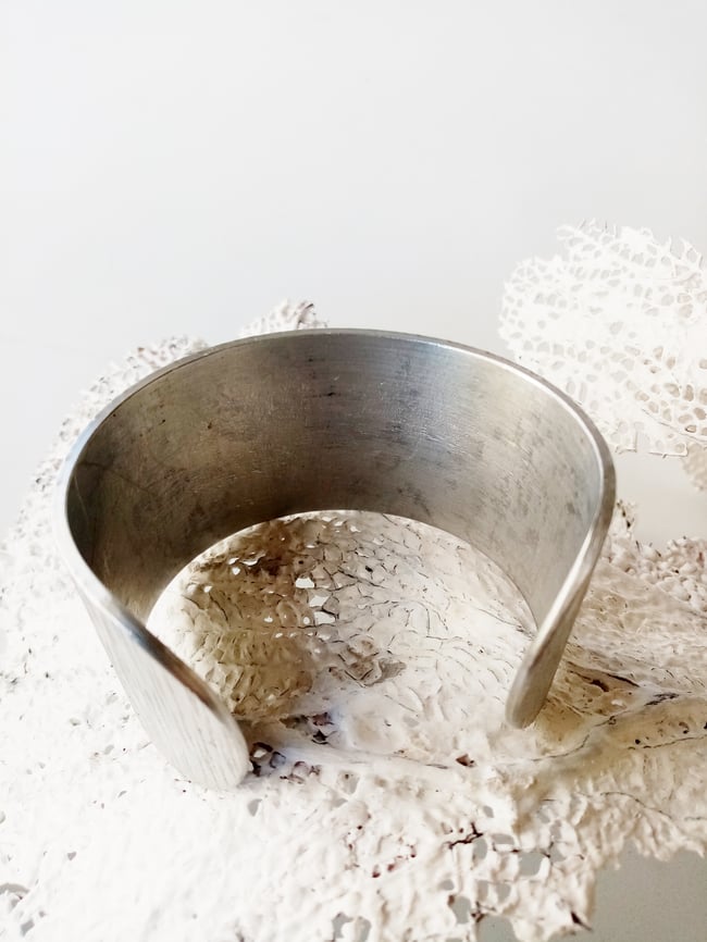 Pulsera  Rallada Plateada