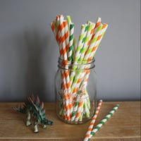 Image 2 of RAWR! Party Straws 