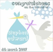 Image of Personalised Baby Boy Stalk Card