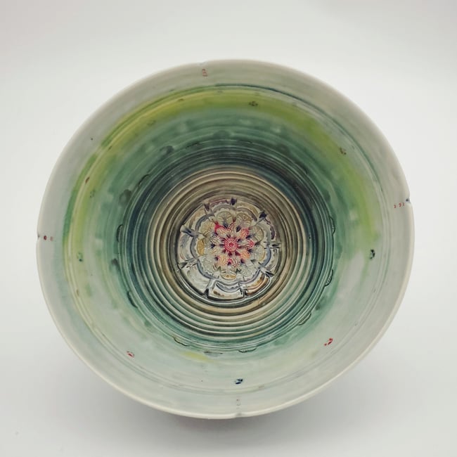 Pistachio Mandala Porcelain Bowl