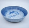 Cobalt Portrait of Shannon Porcelain Bowl
